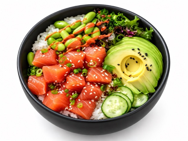 Salmon poke bowl